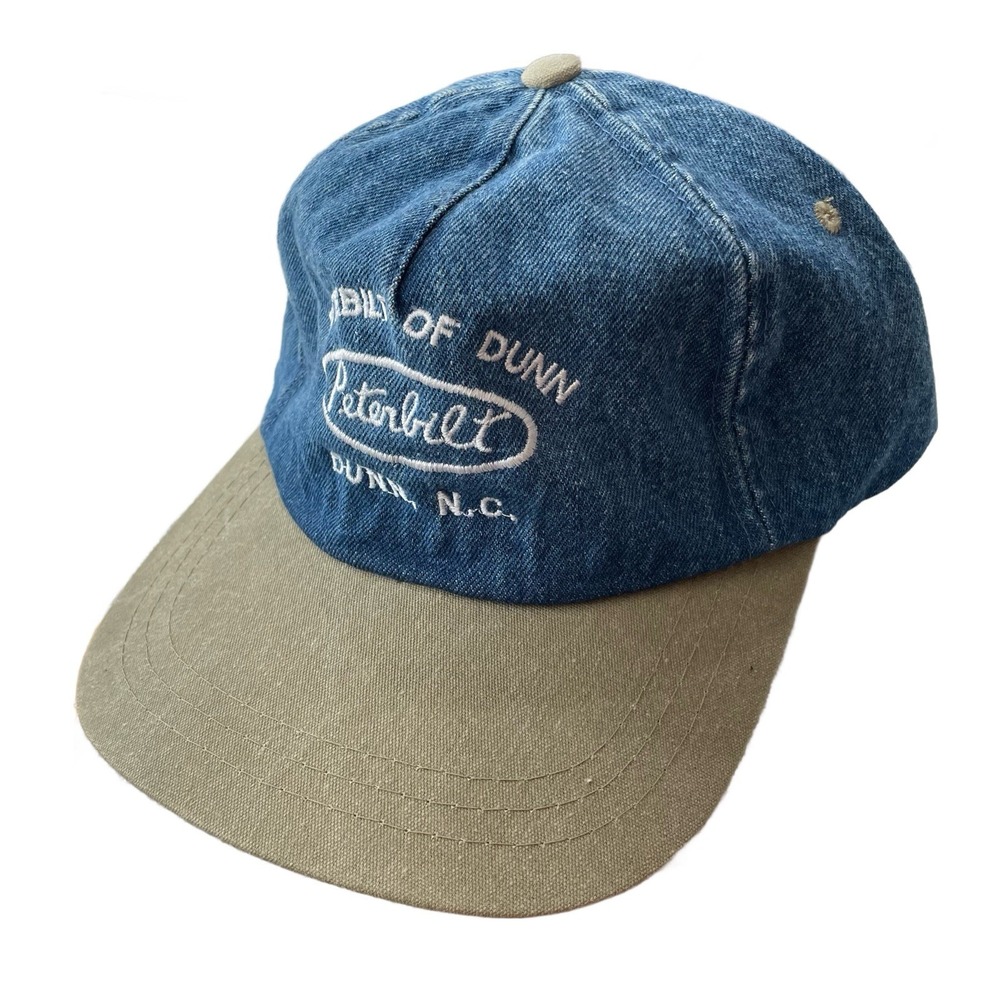 Vintage Cobra Caps Peterbilt Denim Baseball Cap Hat Truck Driver Old Stock